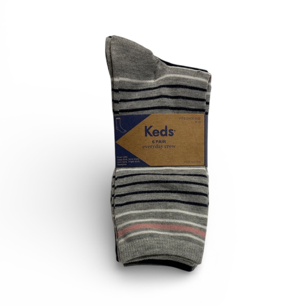 Keds Women's Crew Socks 6 Pack